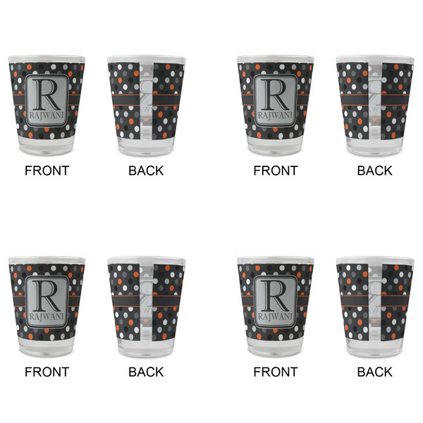 Gray Dots Glass Shot Glass - Standard - Set of 4 - APPROVAL