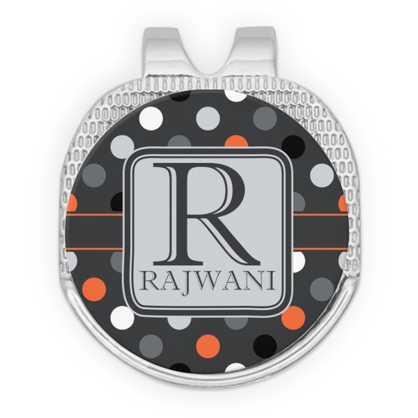 Gray Dots Golf Ball Hat Marker Hat Clip