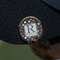 Gray Dots Golf Ball Marker Hat Clip - Gold - On Hat