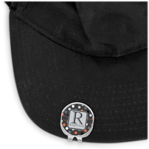 Gray Dots Golf Ball Marker Hat Clip - Main