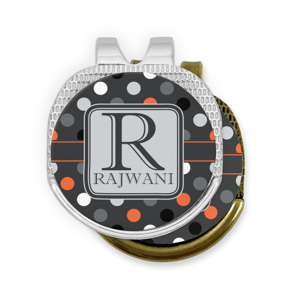 Gray Dots Golf Ball Marker Hat Clip - PARENT/MAIN