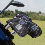 Gray Dots Golf Club Iron Cover - Set of 9 (Personalized)