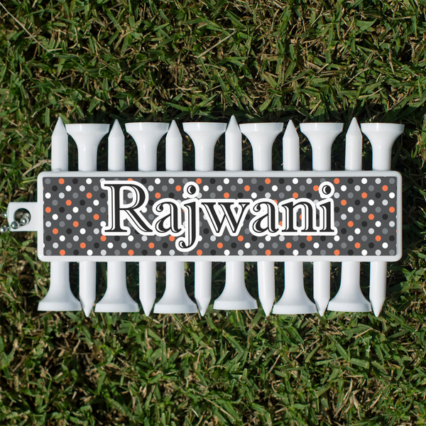 Gray Dots Golf Tees & Ball Markers Set - Front