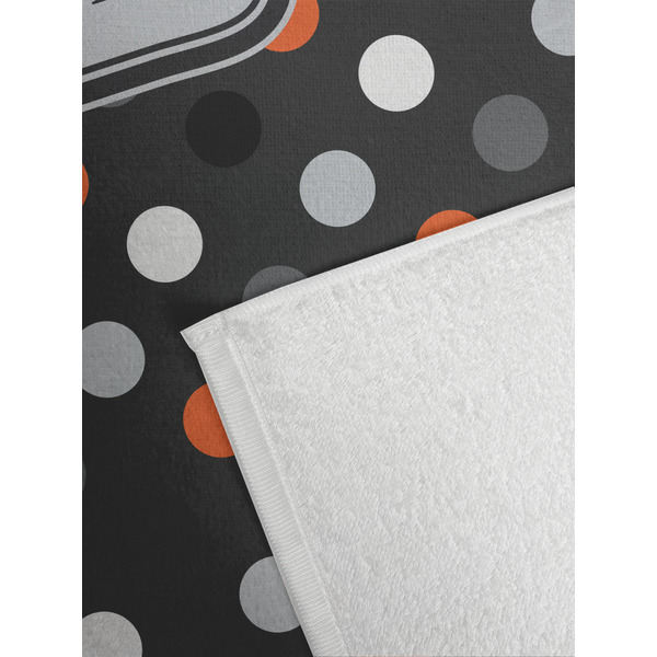 Gray Dots Golf Towel - Detail