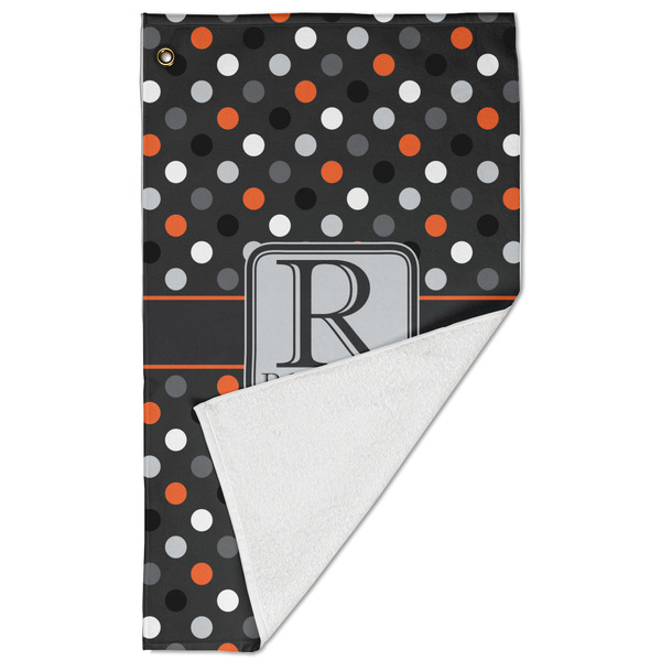 Gray Dots Golf Towel - Folded (Large)