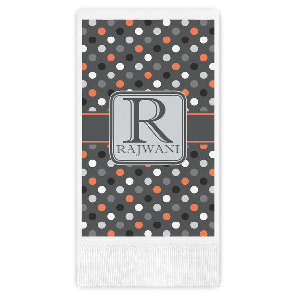 Custom Gray Dots Guest Paper Towels - Full Color (Personalized)