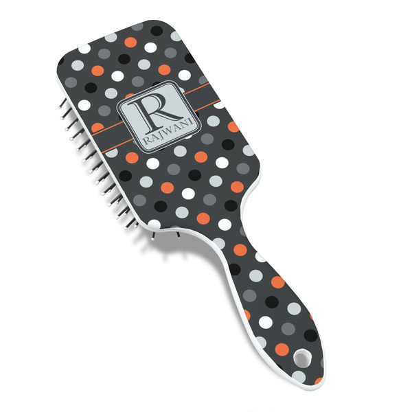 Gray Dots Hair Brush - Angle View