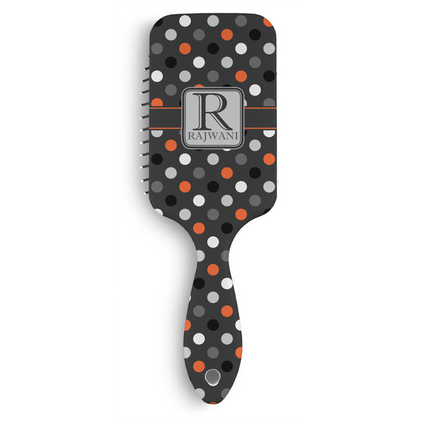 Custom Gray Dots Hair Brushes (Personalized)