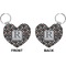 Gray Dots Heart Keychain (Front + Back)