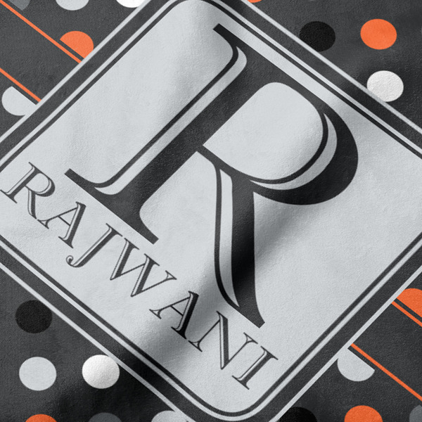 Gray Dots Hooded Baby Towel- Detail Close Up