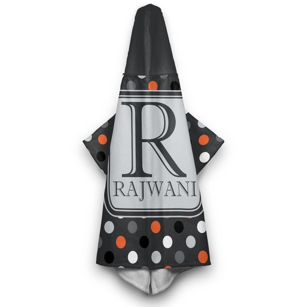 Gray Dots Hooded Towel - Hanging