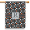Gray Dots 28" House Flag (Personalized)