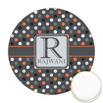 Gray Dots Printed Cookie Topper - 2.5" (Personalized)