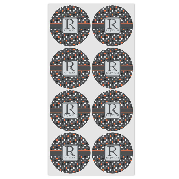 Gray Dots Icing Circle - Medium - Set of 8