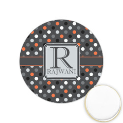 Gray Dots Printed Cookie Topper - 1.25" (Personalized)