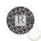 Gray Dots Printed Cookie Topper - 1.25" (Personalized)