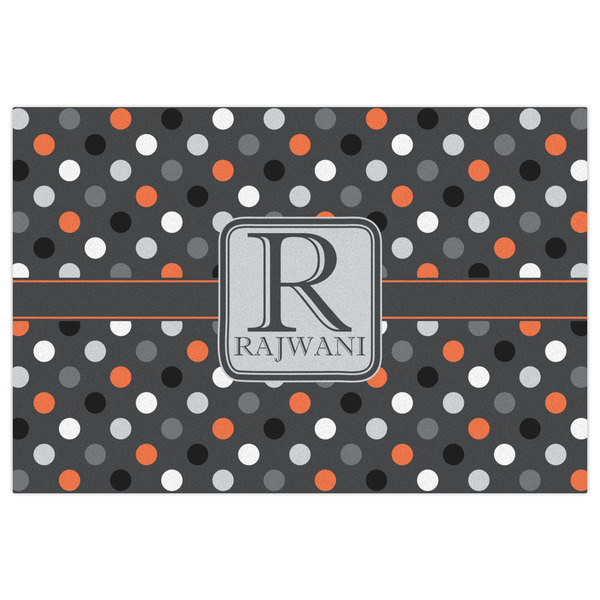 Gray Dots Indoor / Outdoor Rug - 2'x3' - Front Flat