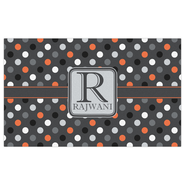 Gray Dots Indoor / Outdoor Rug - 3'x5' - Front Flat