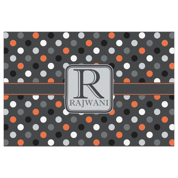 Gray Dots Indoor / Outdoor Rug - 4'x6' - Front Flat