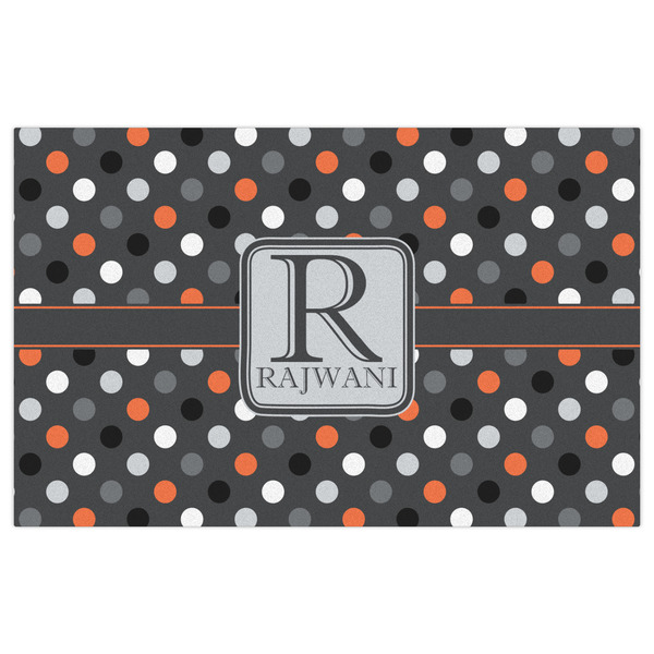 Gray Dots Indoor / Outdoor Rug - 5'x8' - Front Flat