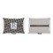 Gray Dots  Indoor Rectangular Burlap Pillow (Front and Back)