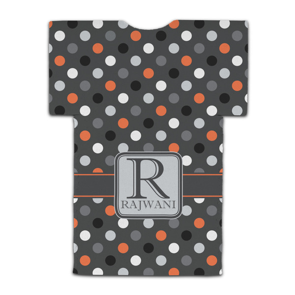 Gray Dots Jersey Bottle Cooler - BACK (flat)