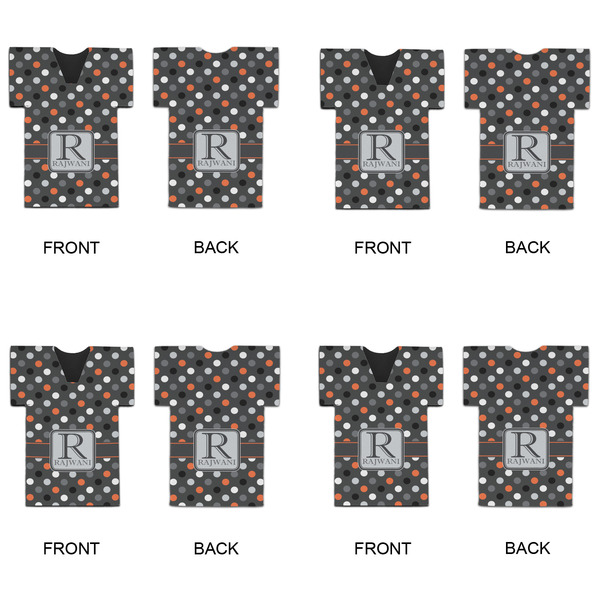 Gray Dots Jersey Bottle Cooler - Set of 4 - APPROVAL