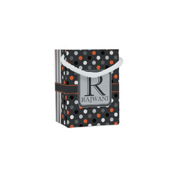 Gray Dots Jewelry Gift Bags - Gloss (Personalized)