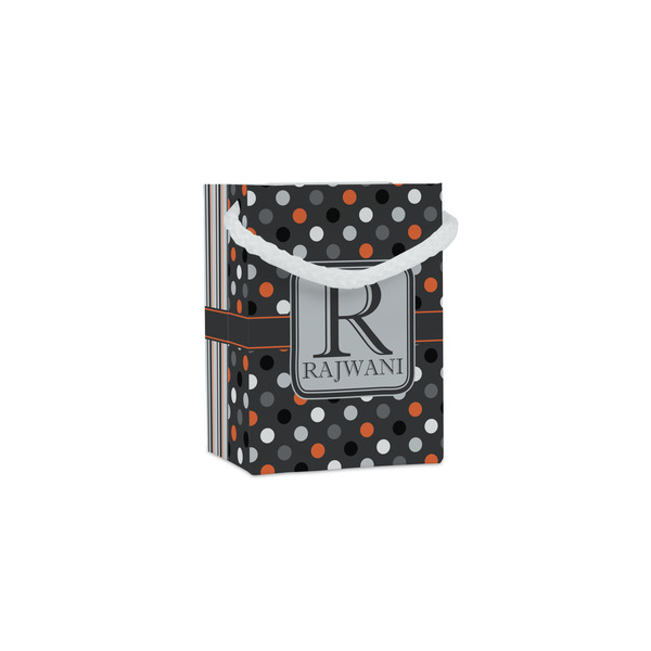 Custom Gray Dots Jewelry Gift Bags (Personalized)