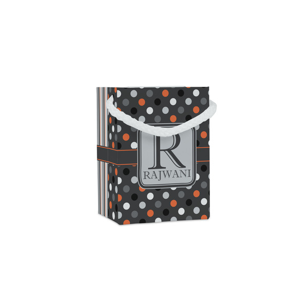 Custom Gray Dots Jewelry Gift Bags - Matte (Personalized)