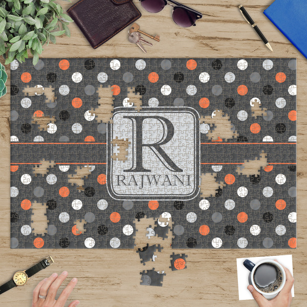 Gray Dots Jigsaw Puzzle 1014 Piece - In Context