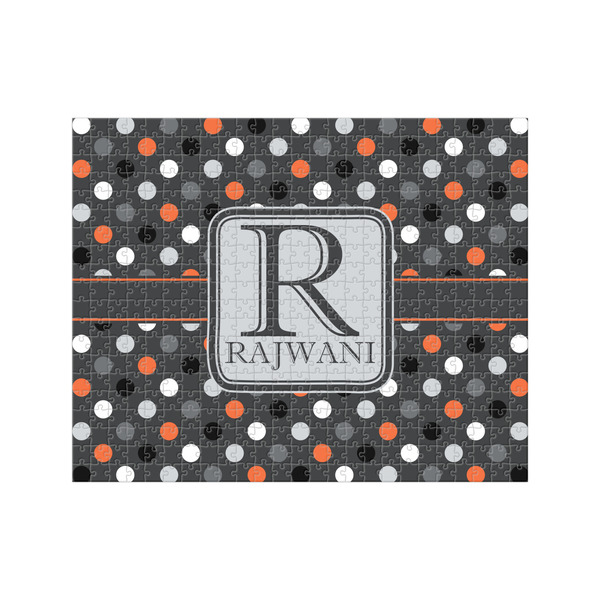 Custom Gray Dots 500 pc Jigsaw Puzzle (Personalized)