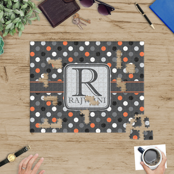 Gray Dots Jigsaw Puzzle 500 Piece - In Context