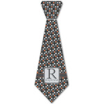Gray Dots Iron On Tie - 4 Sizes w/ Name and Initial