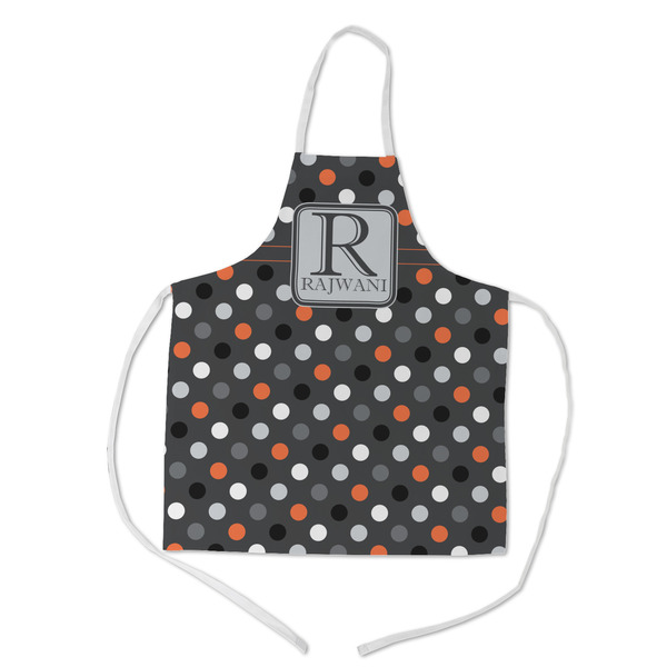 Custom Gray Dots Kid's Apron w/ Name and Initial