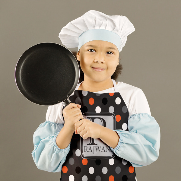 Gray Dots Kid's Aprons - Medium - Lifestyle