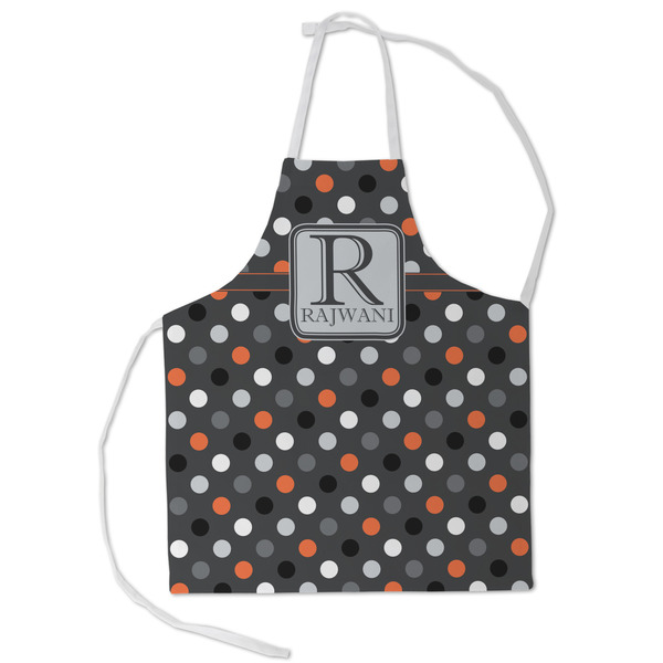 Custom Gray Dots Kid's Apron - Small (Personalized)