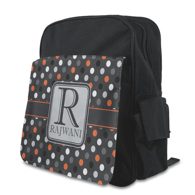Gray Dots Preschool Backpack (Personalized)