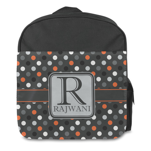 Gray Dots Kids Backpack - Front
