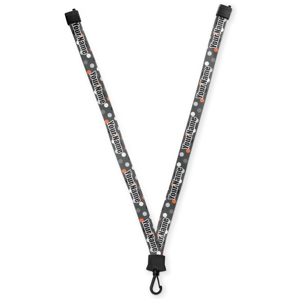 Custom Gray Dots Lanyard (Personalized)