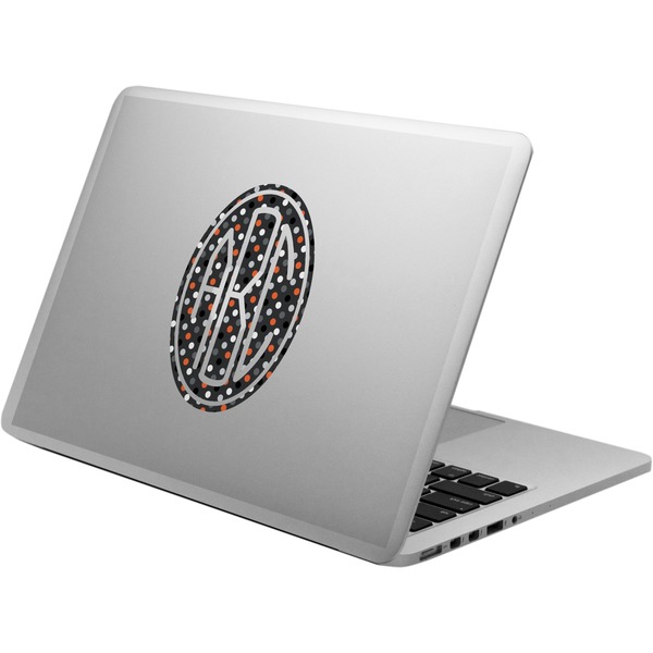 Custom Gray Dots Laptop Decal (Personalized)