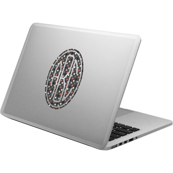 Custom Gray Dots Laptop Decal (Personalized)