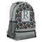 Gray Dots Large Backpack - Gray - Angled View