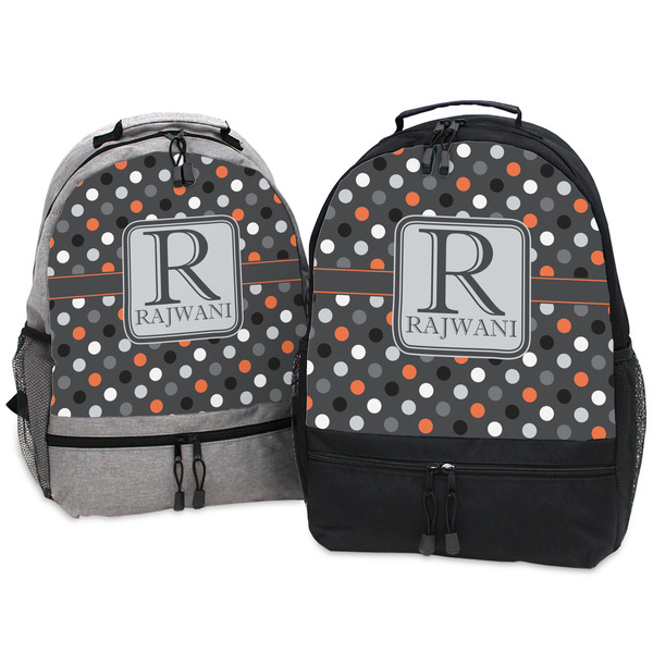 Gray Dots Large Backpacks - Both