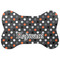 Gray Dots Bone Shaped Dog Food Mat (Personalized)