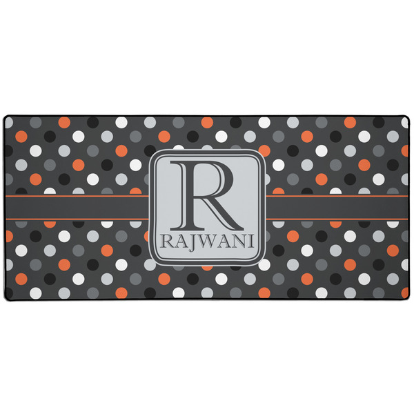 Custom Gray Dots 3XL Gaming Mouse Pad - 35" x 16" (Personalized)