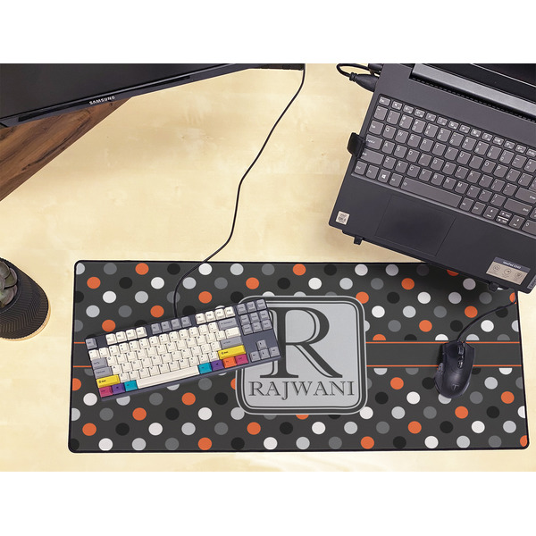 Gray Dots Large Gaming Mats - LIFESTYLE