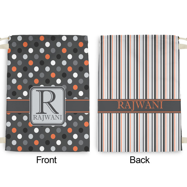 Gray Dots Large Laundry Bag - Front & Back View