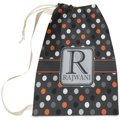 Gray Dots Laundry Bag (Personalized)