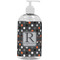 Gray Dots Plastic Soap / Lotion Dispenser (16 oz - Large - White) (Personalized)